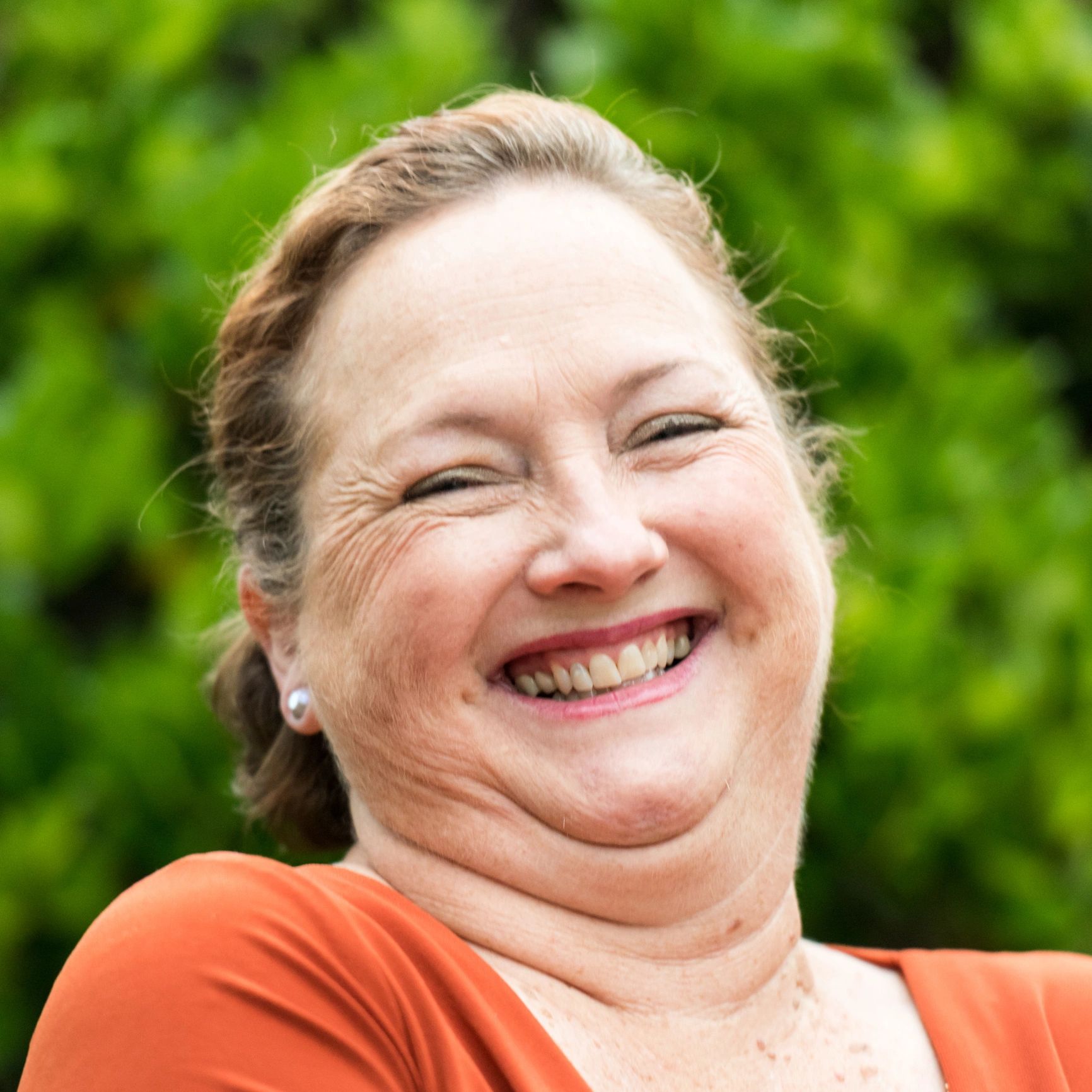 Smiling customer portrait